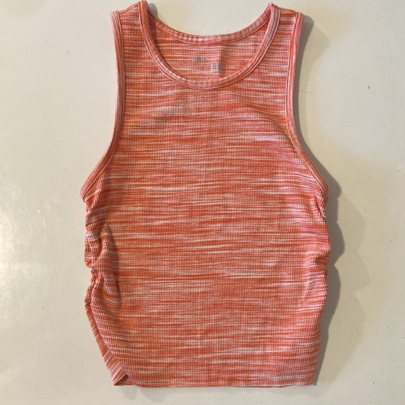 Aerie Rouchy Rib Tank Top in Saturn Peach Small - Picture 8 of 11